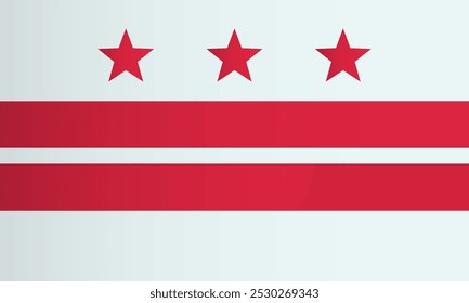 Bandeira do estado de Washington DC. País dos EUA