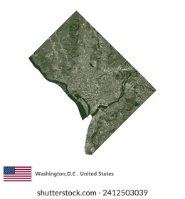 Washington DC, States of America Topographic Map (EPS)