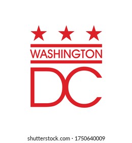 Washington DC. Text design. wordmark icon. Vector eps 10.