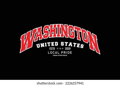 Washington dc Urban Streetwear Vorlage, Vektordesign