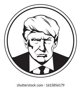 Washington, D.C., USA - January 1, 2020: Donald Trump. American president, businessman, politician