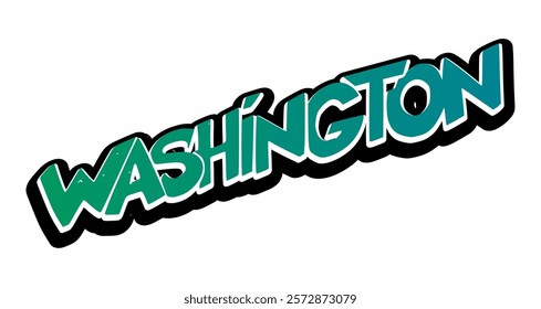 Washington DC, vector graffiti. illustration