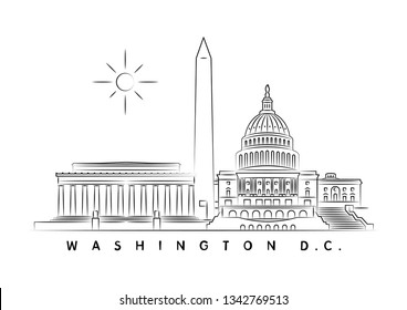 Washington DC vector illustration