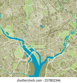 Washington Dc Vector Map Ultra Detailed Stock Vector (Royalty Free ...