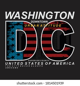 washington dc,tee element graphic vector illustration design
