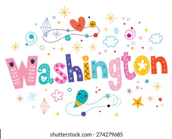 Washington-Dekorationstext-Design