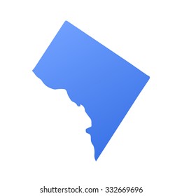 Washington District of Columbia state border,map