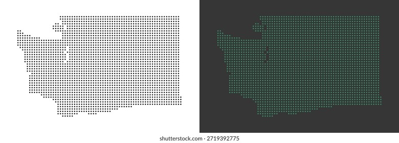 Washington dot map, Vektorgrafik, USA