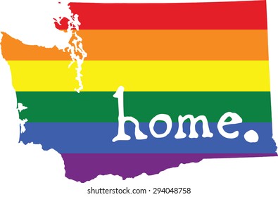 Washington gay pride vector state sign