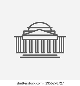 Washington icon line symbol. Isolated vector illustration of  icon sign concept for your web site mobile app logo UI design.