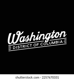 Washington lettering design. Washington, D.C. typography design. Vector and illustration.
