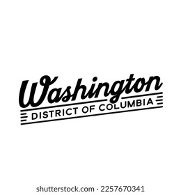 Washington lettering design. Washington, D.C. typography design. Vector and illustration.