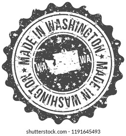 Washington Made In Map Travel Stamp Icon City Design Tourism Export Seal