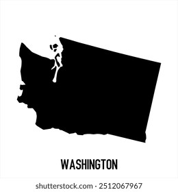 Washington-Karte. Abstraktes Design, Vektorgrafik