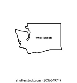 Washington map icon. Washington icon vector