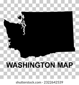 Washington map shape, united states of america. Flat concept icon symbol vector illustration .