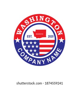 Vector de mapas de Washington, logotipo de país