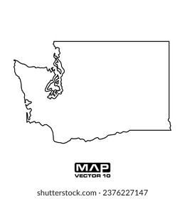 washington map vector elements, washington map vector illustration, washington map vector template