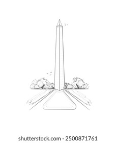 Washington Denkmal Kunstwerk Illustration Vektor