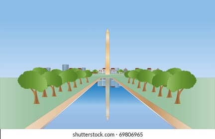 Washington monument ( background on separate layer )