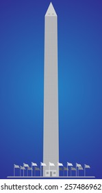 Washington Monument Detailed Vector Illustration 
