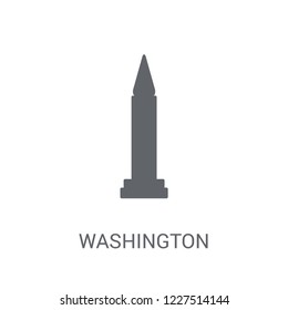 Washington monument icon. Trendy Washington monument logo concept on white background from United States of America collection. Suitable for use on web apps, mobile apps and print media.