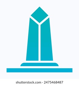 Washington Monument Landmark Vector Icon. Isolated Gradient Vector Icon.