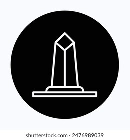 Washington Monument Landmark Vector Icon. 