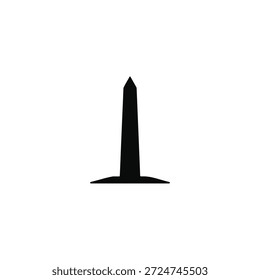 Washington monumento silhueta vetor plano projeto de ilustração.