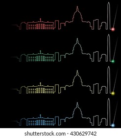 Washington Multiple Color Light Beam Profile