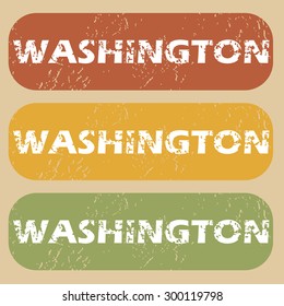 Washington on colored background
