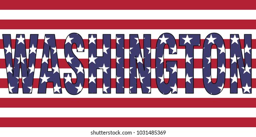 Washington on USA flag