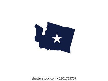 Washington outline map state shape usa state america symbol