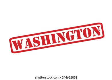 WASHINGTON Red Rubber Stamp vector over a white background.