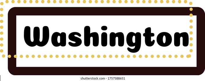 WASHINGTON sign on white background. Sticker, stamp