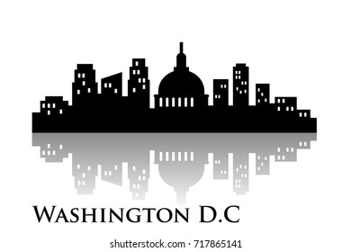 washington skyline city logo vector