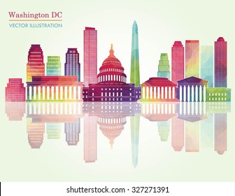 Washington skyline. Vector illustration