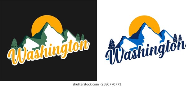 washington state with beautiful mountain views and plants