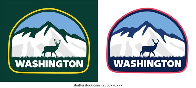 washington state with beautiful mountain views and plants