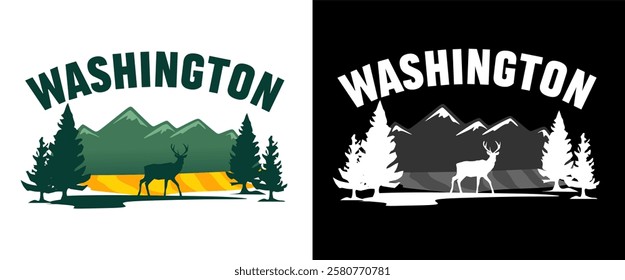 washington state with beautiful mountain views and plants