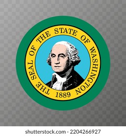 Washington State Flag. Vector Illustration.