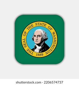 Washington State Flag. Vector Illustration.