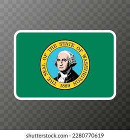 Washington state flag. Vector illustration.
