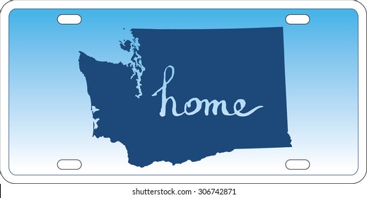 Washington state license plate vector