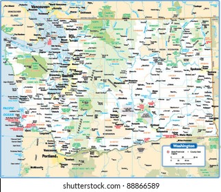 Washington State Map svg