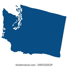 Washington state map. Map of the U.S. state of Washington.