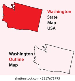 washington state map of usa vector