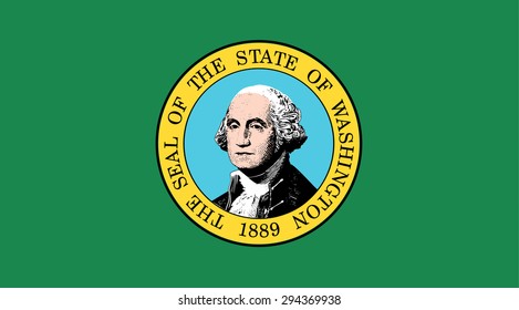 Washington state national flag. Vector EPS8