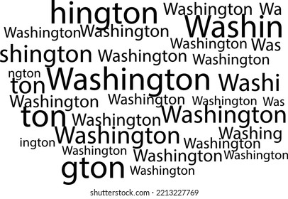 Washington State Outline Vector Drawing