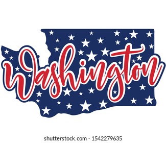 Washington state silhouette vector design 